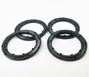 Black bead locks for HPI Rovan KM baja 5B 5t buggy truck wheels - Picture 1 of 2