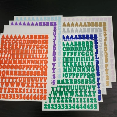 Unbranded Colorful Alphabet & Number Sticker Set 9 Colors Scrapbooking Crafting - Image 1 of 4