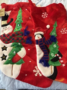 Seasons design Christmas stockings Set Of 2 - Picture 1 of 1