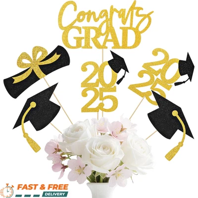 16 Шт. выпускной украшения класса 2025 двусторонний выпускной центральные элементы - Изображение 1 из 4