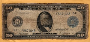 nice looking $50 Series 1914 Federal Reserve Note Atlanta district Fr. 1046 - Picture 1 of 2