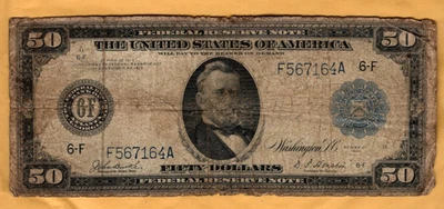 nice looking $50 Series 1914 Federal Reserve Note Atlanta district Fr. 1046 - Image 1 of 2