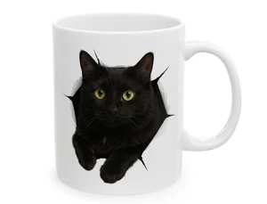 Lustiger Katzenkratzer 3D Becher 11 Unzen - Neuheit Kaffeetasse Geschenk für Katzenliebhaber - Bild 1 von 7