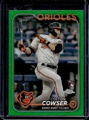 2024 Topps Chrome Update Colton Cowser RC Green Refractor Rookie #/99 Orioles - Image 1 of 2