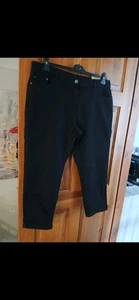 Ladies Black Susie Slim Leg Denim Jeans By Bon Marche. New. Size UK 20. - Picture 1 of 7