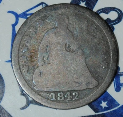1842 O  Seated Liberty Half Dime {{{T542 - Image 1 of 3