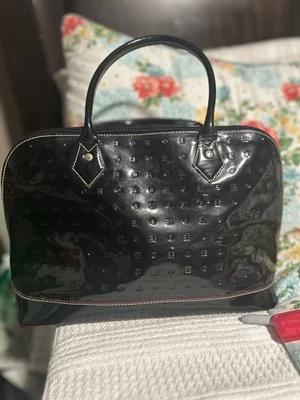 Bolso de mano Arcadia de charol negro de cuero italiano Foto 1 de 4