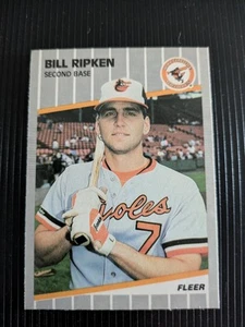 1989 Fleer Bill Ripken Baseball Card #616 Baltimore Orioles FF Error Blacked Out - Picture 1 of 2