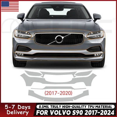 Película de protección de pintura precortada transparente PPF TPU para parachoques delantero Volvo S90 2017-2020 Foto 1 de 4