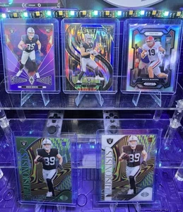 2024 Panini NFL Las Vegas Raiders Brock Bowers Parallel Rookie RC Card Lot) - Bild 1 von 2
