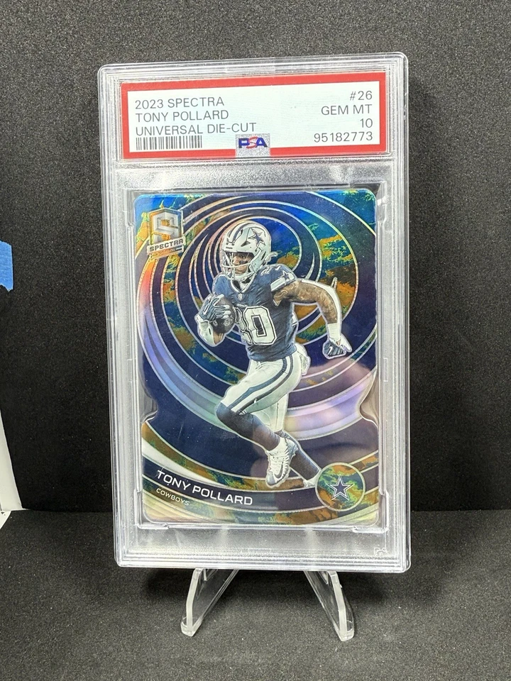 2023 Panini Spectra - Tony Pollard Universal Die Cut /10 PSA 10 Gem Mint - Image 1 of 3