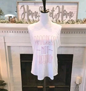 Ärmelloses Damen-T-Shirt "Progress Not Perfection" Tek Gear Training Freizeit Large - Bild 1 von 5