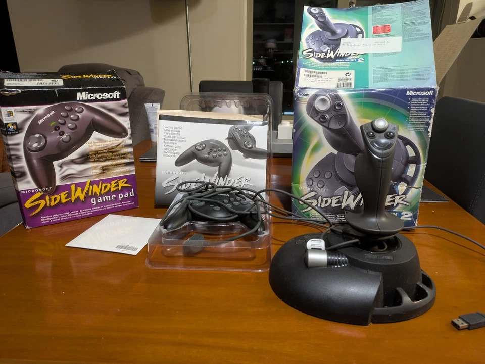 Microsoft Sidewinder Precision 2 Joystick and Sidewinder Game Pad Bundle Boxed - Image 1 of 4