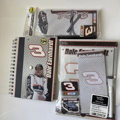 Bloc de notas NASCAR Dale Earnhardt #3 con imán y bolígrafo + cuaderno y borrado en seco y más Foto 1 de 4