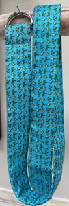Vintage Old Navy Turquoise  Silk Belt Dragonfly Print Size Small 2005 - Picture 1 of 4