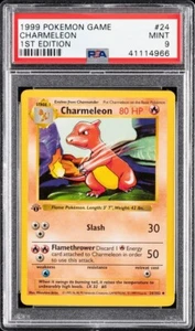 1999 Pokemon Base Set Shadowless 1st Edition Charmeleon #24 PSA 9 - Picture 1 of 2