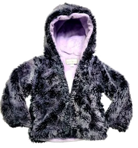 American Widgeon Sherpa Faux Fur Soft Long-Sleeve Hooded Plush Coat Kids/Girls 6 - Picture 1 of 8