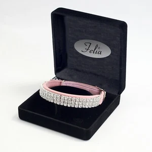 Exclusivo conjunto de collar de gato joyería de terciopelo de Felia™ con cristales de Swarovski - Imagen 1 de 3