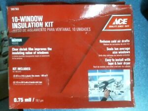 Ace 5667563, 10-Window Insulation Kit w/ Tape, Indoor, FREE SHIPPING 