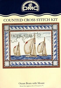 Kit de punto de cruz Ocean Boats - Ocean Going Yachts DMC (23 cm x 17,5 cm) K4185 - Imagen 1 de 1