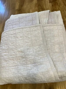 TAHARI QUEEN Soft Natural LINEN & COTTON Blend Light Purple Quilt 92x86” - Picture 1 of 6