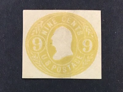 US 1865 VF MH Cut Square Sc# U66 ,           (W49) - Image 1 of 2