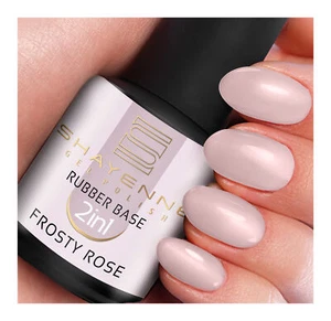UV Nagellack 15 ml SHAYENNE Rubber Base Coat Frosty Rose Soak Off LED Gel Farbe - Bild 1 von 8