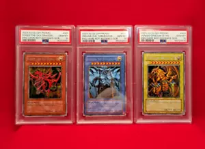 YU-GI-OH! Egyptian God Cards Secret Rare PSA 10 GBI-001, GBI-002, GBI-003 - Picture 1 of 7