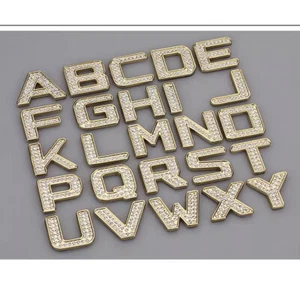 3D DIY Chrome Metal Letter Number Car Motorcycle Character Badge Sticker Decals - Picture 1 of 4