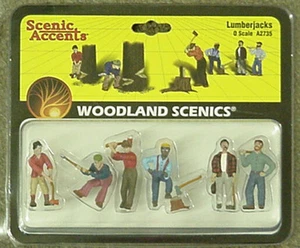 O scale LUMBERJACKS Woodland Scenics Misc Train People # 2735 - Picture 1 of 2