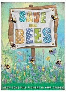 Save Our Abeilles Grand Acier Signe 400mm x 300mm ( Og ) - Bild 1 von 1