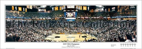 San Antonio Spurs 2005 NBA CHAMPIONS GAME NIGHT Panoramic POSTER Print Cover