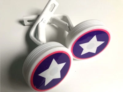 DISNEY Stabilisatoren White Purple Star für 16 Zoll Kinderfahrräder