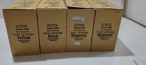 LOT-4 XEROX PHASER 6360 COLOR 2X MAGENTA , 1X BLACK, 1X YELLOW - Picture 1 of 3