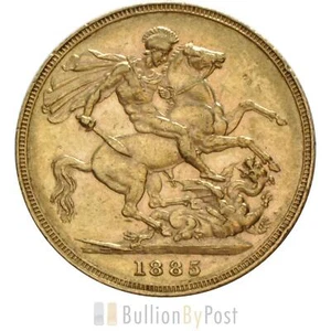 1885 Gold Sovereign - Victoria Young Head - M - Picture 1 of 2