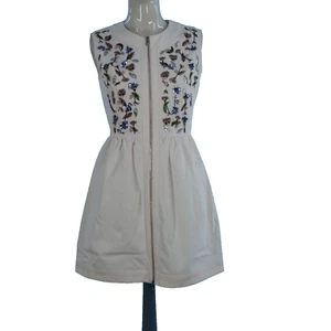 Christian Dior Dress Jewell Hand Embellished Formal Ivory Cocktail Sleeveless 10 - Picture 1 of 15