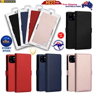 Funda de cuero abatible horizontal de poliuretano termoplástico + PU para iPhone con soporte y ranura para tarjetas y billetera - Imagen 1 de 11