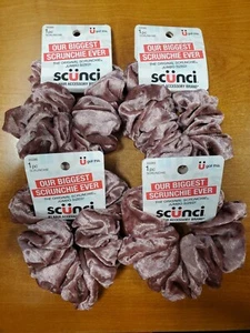 4 Pk: Scunci Biggest Scrunchie Ever #35086 - Velvet Dusty Rose - (0865)-R7P6b - Picture 1 of 3