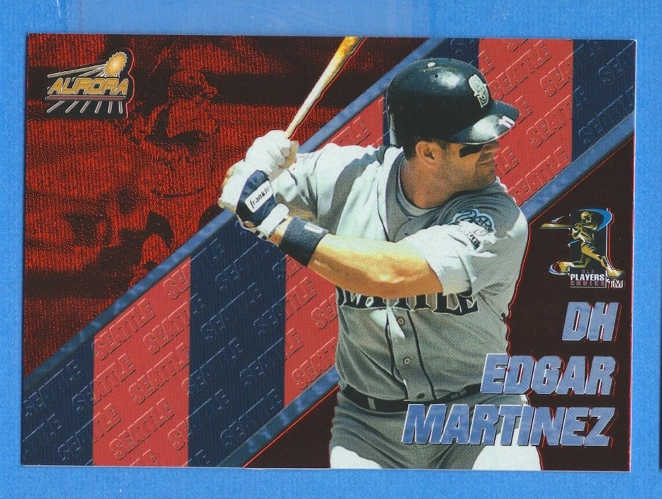 1998 Aurora Pennant Fever Red #11 Edgar Martinez Mariners - Image 1 of 1