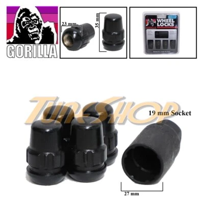 4 CERRADURAS GORILLA XL HONDA ACURA BOLA RADIO STOCK OEM RUEDA TUERCA 12X1.5 NEGRO Foto 1 de 2
