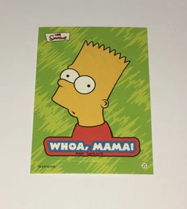 Topps 2002 Simpson Card Sticker #21 Bart Simpson “Whoa, Mama” Card - Picture 1 of 2
