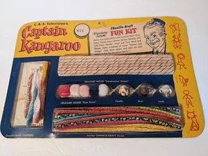 Vintage 1950s Captain Kangaroo Treasure House Chenille-Kraft Fun Kit Sealed SOC - Picture 1 of 5