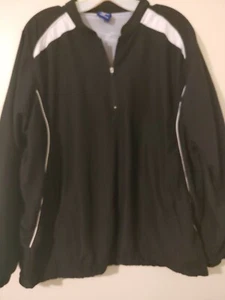 Chaqueta pulóver de golf Mizuno 1/4 cremallera ropa deportiva negra manga larga pequeña - Imagen 1 de 9