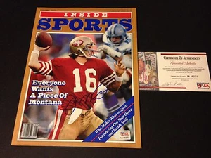 Joe Montana 49ers HOF 1982 revista deportiva interior revista firmada automática PSA/ADN certificado certificado certificado de autenticidad - Imagen 1 de 2