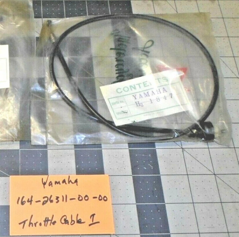 YAMAHA YL2 164-26311 THROTTLE CABLE NOS 1 QUANTITY VINTAGE FREE SHIPPING Foto 1 de 1