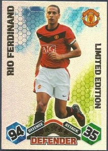 TOPPS MATCH ATTAX 2009-10-MANCHESTER U-LIMITED EDITION-RIO FERDINAND-SILVER FOIL - Picture 1 of 1