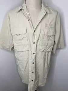Gander Mountain Men's Tan Vented Short Sleeve Fishing Shirt LT L Tall - Picture 1 of 5
