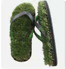 GFF Grass Flip Flops, Size 12 (11-13) Black Green  GREAT DEAL