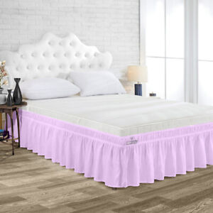 1 PC Microfiber Wrap Around 14" Drop Bed Skirt All Size & Color