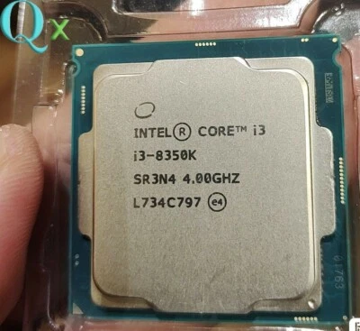 8Th Gen Intel Core i3-8350K  LGA1151 CPU Processor Quad Core 4.0 GHz 91W  SR3N4 - Image 1 of 2